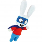 SIMON Peluche avec cape &plusmn; 35 cm punane