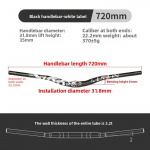 Jalgratta Lenkstang Allam&auml;ge Maastik XC/AM Lenkstang Horisontaalne 720/780mm M&auml;gi Kuiv Kukkumine Maastikuratas V&auml;rvim&auml;rk Swallow Lenkstang
