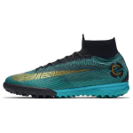 Nike Mercurial Superfly 6 Elite &Uuml;marotsaline Paeladega TF (Kummist naastud) Libisemisvastased Hingavad Jalgpallikingad Meeste Jalgpallikingad Must Roheline AJ3572-390 44