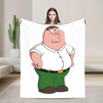 Pered Multikas Peter Griffin Mehed Flanellist Viska-tekk Naljakas TV Voodi jaoks Kootud Tekk Auto &Uuml;lipehme Multifunktsionaalne 80x60in