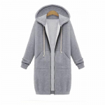 Mantel Dressipluus Outwear Talvine Hoia soojas Vabaaja kapuutsid Jakk Mantel pikk t&otilde;mblukk naistele 5XL armee roheline v&auml;rv