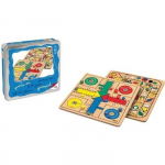 Jeu de soci&eacute;t&eacute; - CAYRO JUGUETES SL - 752 - Oie et Parchis - Marron - 60 min