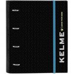 Classeur - SAFTA - Kelme Iron - 4 anneaux 35 mm - 100 feuilles A4 - Couverture rigide noire must