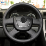 K&auml;sipunutisega roolikate Skoda Octavia Fabia Superb Roomster 2009-2012 Citigo 2011 2012 perforeeritud mikrokiudnahk Type A red line