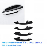 1 komplekt v&auml;lisukse k&auml;epideme kattekaas Mercedes-Benz C/E/GLC/GLB/A/B/GLE/GLS/CLA/GLA-klassi uksek&auml;epideme kleebised LHD Bright Black