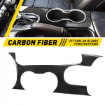 For Ford Mustang Carbon 2015- Fiber Gear shift Panel Cover Sticker Trim