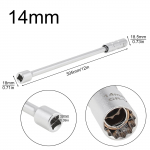 1 piece 14mm 16mm 3/8 Drive 12 Inch Magnetic Spark Plug Socket Fit for BMW Nissan Honda 12 Point Wall Ignition Plug Removal Tool 14mm