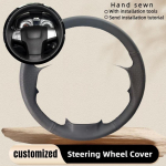 ize Car Steering Wheel Cover For Holden Colorado (AU) 2012 2013- Isuzu D-MAX Mu-X Steering Wheel Braid Car Accessory Red Blue Thread