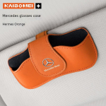 For Mercedes-Benz AMG A C E V R Class GLC SLK SL Vito Car Visor PU Leather Glasses Storage Clip Sunglasses holder Glasses holder must