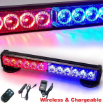 Traadita magnetilised tuuleklaasi vilkurid 12 LED-iga Auto katusetipu vilkuv hoiatusvalgusti riba 12V puldiga h&auml;davalgusti