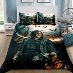 Walking Dead Daryl Dixoni Tiibade M&auml;rgis Voodipesukomplekt Magamistuba Pehme Kaasaegne Voodikate Mugav Tekikott Tekikate Padjap&uuml;&uuml;r EU Single(135*200cm)3pcs