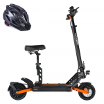 Kukirin GII Pro 600W elektriline t&otilde;ukeratas istmega, 9 vaakumrehvid, 48V 15,6Ah, maksimaalne kiirus 45 km/h, kokkupandav disain, kahekordne vedrustus, IP54 48V 600W 15Ah+Helmet (Split Up) oranž/must