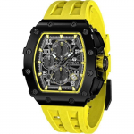 Montre - TSAR BOMBA - Homme - 50M &eacute;tanche - Bo&icirc;tier en Acier Inoxydable - Bracelet en Silicone kollane