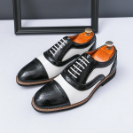 Kvaliteetsed Brogues Kingad Meestele Briti Meeste Formaalne Nahast Kingad Pulmad &Auml;ri Nahast Sotsiaalne Oxford Kingad Mees 38 must