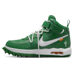 Nike X Off White Air Force 1 Mid Sp Nahk 'Pine Green' DR0500-300 36.5