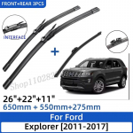 Ford Explorer 2011-2017 jaoks 26 +22 +11 Eesmised ja tagumised kojameheterad Tuuleklaasi Tuuleklaasi Akna L&otilde;ikuri Tarvikud 2015 2016 2017 must