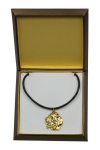 Neapolitan Mastiff, Mastino Napoletano - Dog necklace in gift box, gold-plated pendant for dog fan, striking jewellery by Art-Dog brown