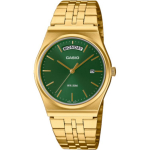 CASIO kvartsliikumisega roostevabast terasest rihmaga k&auml;ekell Unisex Roheline sihverplaat MTP-B146G-3AV Green Dial