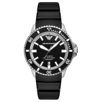 EMPORIO ARMANI Sea Explorer Automaatne Must Silikoonkell AR60078_NLP_NLC Black Dial black