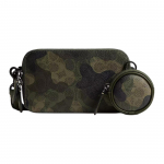 Coach Charter 19 Signature Camouflage Print T&otilde;mblukuga Suletav Kaetud L&otilde;uendist Crossbody &Otilde;lakott V&auml;ikesed Meeste kotid Roheline CAG00-XIF Basic Set (Bag+Dust Bag)