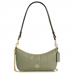 K&auml;ekott Caitlin 24, tepitud detail, kuldne logo, nahast kott, crossbody, keskmine, naiste kotid, oliiviroheline CDZ88-IMPST Basic Set (Bag+Dust Bag)