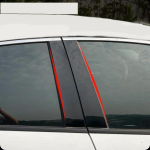 6x s&uuml;sinikkiust must auto ukse akna sammas B C sammas katte viimistlus PC kleebis Chevrolet Captiva Holden Daewoo Wtormile must