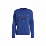 adidas Originals Prinditud Vintage Sportlik &Uuml;mmarguse Kaelusega Dressipluus Meestele, Tume Sinine M sinine