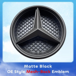 Esiv&otilde;re T&auml;helogo OE stiilis Embleem Tasapinnaline stiil Kroom H&otilde;bedane Matt Must Mercedes Benzi W251 R320 R350 R500 R550 jaoks
