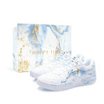 Li Ning Floating Boat Blue Star Ling Slip Resistant Abrasion Resistant Slip Resistant Abrasion Resistant Low top AGCS419-1(Team1687-) 38 white