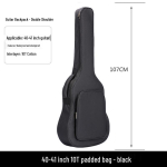 Polsterdatud paksendatud seljakott kitarrile/bassile/mandoliinile - Muusikainstrumendi kohver black