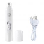 Lemmikloomade k&uuml;&uuml;nefrees, laetav 2 kiirust, 3 lihvimisporti, madala m&uuml;ratasemega USB-laadimine. valge