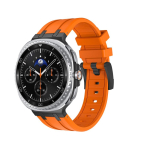 Silikoonrihm Samsung Galaxy Watch 8 Classic 46mm jaoks Luksuslik Kummist Meeste K&auml;ev&otilde;ru Samsungi kella 8 40mm 44mm jaoks Kaardus Otsaga Rihm Galaxy 8 40mm 44mm orange
