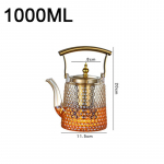 Haamrimustriga klaasist teekann teekurnaga Suure mahutavusega teekann Kaasaskantav kuumakindel kohvi-puer-tee veekeetja Tean&otilde;ud