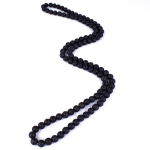Obsidiaan Hematiit Tiigrisilm Helmed Kaelaehted Meeste Mood Looduslikud Obsidiaani Kaelaehted Naistele Magnetiline Tervisekaitse Ehted 6mm Tiger Eye&50cm black