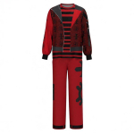 Jame Zombie High School 4 Victor Cosplay Kost&uuml;&uuml;m Halloweeni Lavaesinemise Kost&uuml;&uuml;m Rollim&auml;ngu Cosplay Komplekt Victor (Long-Sleeved T+ Pants) Children 140 black