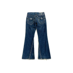RogueWave Ameerika Retro Y2K Harajuku Hip Hop Gooti Teksap&uuml;ksid Madala V&ouml;&ouml;koht Laienevad P&uuml;ksid Naiste Vabaaja P&uuml;ksid L sinine