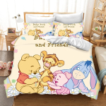 Winnie Puhh 3-osaline 1 Tekikate &Uuml;ks komplekt Voodipesu Komplekt Mugavus Luksus Peen S&uuml;nnip&auml;evakingitus Pol&uuml;ester Kodu Dekoor 135x200cm