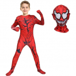 Laste Venom kost&uuml;&uuml;mikomplekt maskiga Superkangelase Cosplay rollim&auml;nguks Kvaliteetne Lycra 3D Punane 3-4 aastat 110cm EvrikaUnity&reg; 150cm punane
