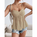 Suvine Uus Mood Seksikas, Vabaaja &Scaron;ifoonist Pitsist Camisole Top XS khaki