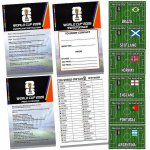 Maailmameister 2026 loterii komplekt, 2026 FIFA Maailmameistriv&otilde;istluste tabel ja peom&auml;ngude komplekt, Turniiri loterii plakat meeskonnakaartidega, T&auml;iuslik jalgpallif&auml;nnidele Par 1set