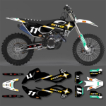 PowerZone Husqvarna kleebis TC FC 2025 2024 2023 TE FE2026 2025 2024 125-450CC Kohandatud meeskonnakujundusega kleebised Komplekt 08 black
