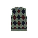 Polo Ralph Lauren Teemantmustriga kootud V-kaelusega varrukateta villane vest Standardne l&otilde;ige Meeste vestid Mitmev&auml;rviline MNPOSWE1CM20056-300 XL black