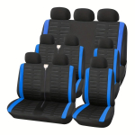 Stiilne 9-kohaline autode istmekate Komplekt Sobib Enamiku Autode, Maasturite, Veoautode ja Kaubikute jaoks Universal sinine