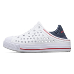 Skechers Vabaaja Mitmek&uuml;lgsed Slip-On Vastupidavad Madalad K&auml;imissussid Beebikingad Valge Sinine Punane 91995N-WNVR 21