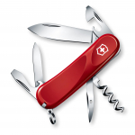 VICTORINOX Evolution 10 &Scaron;veitsi armee nuga ergonoomilise 13 funktsiooniga katastroofi valmiduseks - Multifunktsionaalne korgitser, disain, funktsioonid, valmistatud &Scaron;veitsis