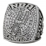 Kohandatud Korvpall San Antonio Spurs Meistriv&otilde;istluste S&otilde;rmused 5-osaline Komplekt Sulamist Meistris&otilde;rmuste Vitriinkarp Puidust Inkrusteeritud Kivid 11&single ring(2007) h&otilde;be