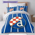 GNK Dinamo Zagreb Voodipesu Tekikott Komplekt Tekikott Padjap&uuml;&uuml;r Kodu Kaunistus S&uuml;nnip&auml;evakingitus (1 * tekikott + 2 * padjap&uuml;&uuml;ri, ilma s&uuml;damikuta) 135x200cm blue