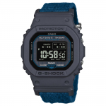Casio 5600 seeria 200M veekindel Bluetooth-&uuml;hendus Mobiiltelefoni leidja P&auml;ikesetoitel Kvartsmehhanism Nahast kangast rihm Meeste kellad Must GW-BX5600CBG-2 Blue Strap