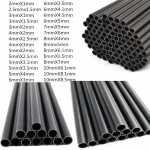 8 tk/partii Uus 3K s&uuml;sinikkiust toru 2mm/3mm/4mm/5mm/6MM/7MM/8MM/10MM Quadcopteri Multicoptori jaoks (500 mm) 2x1mm