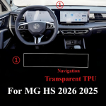 AWQ1 MG HS 2026 2025 jaoks PPF Kaitsekile Matt l&auml;bipaistev TPU LCD GPS-navigatsioon K&auml;igukasti paneel Keskkonsool Autotarvikud Left-hand drive